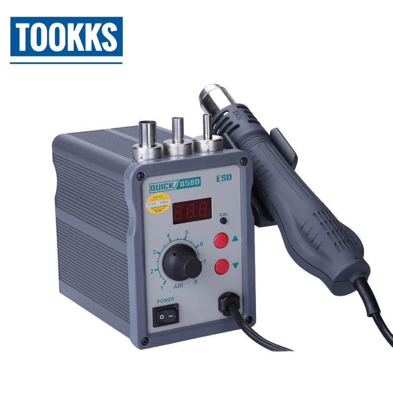 Бессвинцовый тепловой фен QUICK 858D светодиодный цифровой термопистолет с