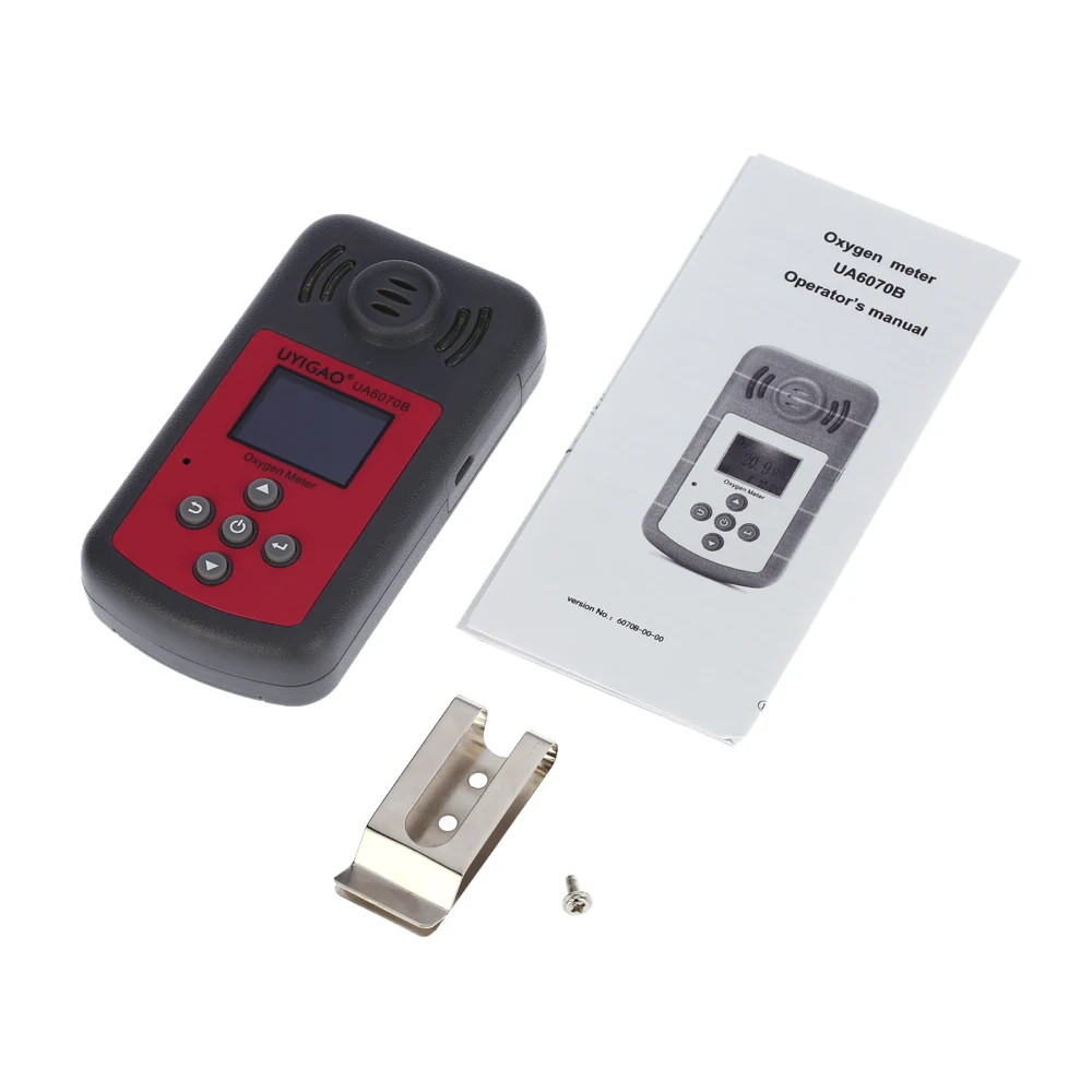 

Handheld Oxygen Meter Automotive Mini Oxygen Meter O2 Gas Tester Monitor Detector with LCD Display Sound and Light Alarm