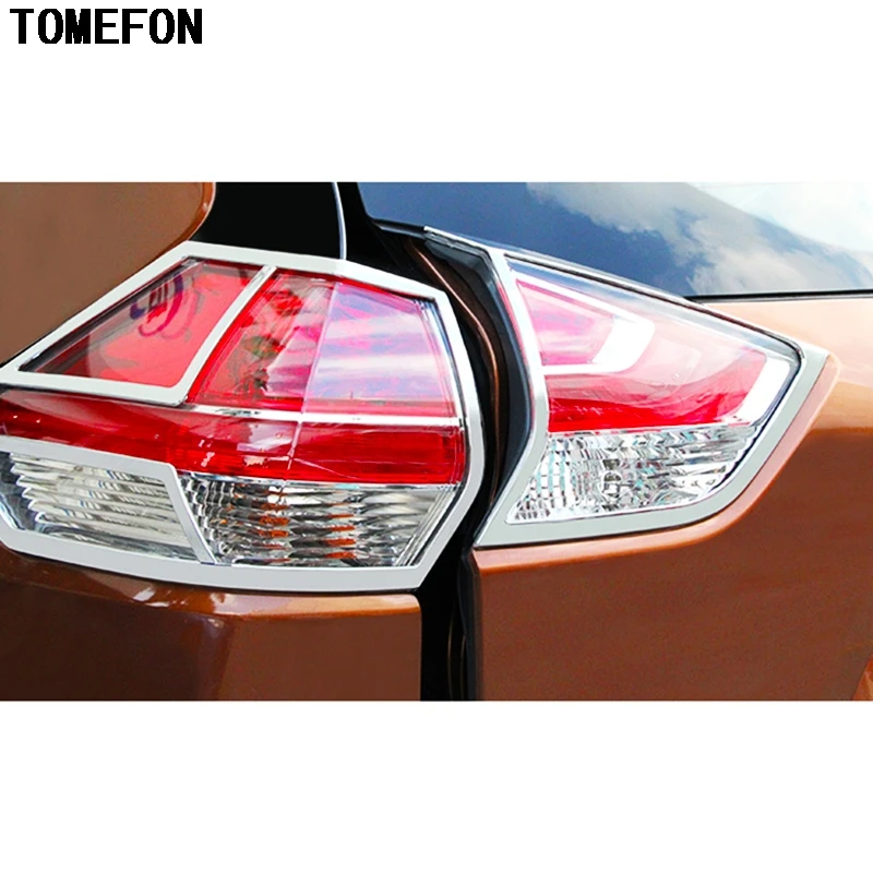 TOMEFON автомобиль ABS хромированные задние лампы Светильник Крышка Хвост светильник хвост светильник крышка для Nissan Rogue X-Trail X Trail 2014 2015