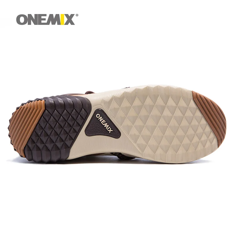 ONEMIX/зимние прогулочные ботинки для мужчин; кожаные теплые зимние ботинки; водонепроницаемые женские дизайнерские уличные треккинговые кроссовки; обувь; 8