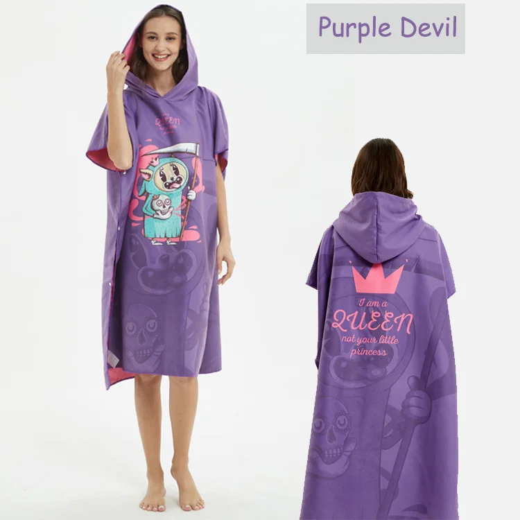 Grey Devil NiteScuba аксессуары для подводной фотосъемки аксессуары для взрослых капюшон коврик полотенца пончо халат плащ для плавания пляж для женщин и мужчин - Цвет: Grey Devil