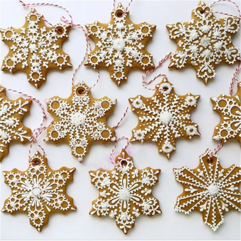 9 шт./лот новый Снежинка Форма Нержавеющая сталь печенья Украшения Торта Помады