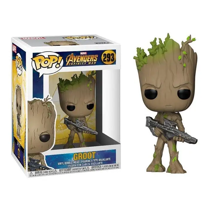 Box Funko POP Мстители 3 Железный человек галактика аниме коллекция фигурка Модель ПВХ детские игрушки для мальчиков - Цвет: Box