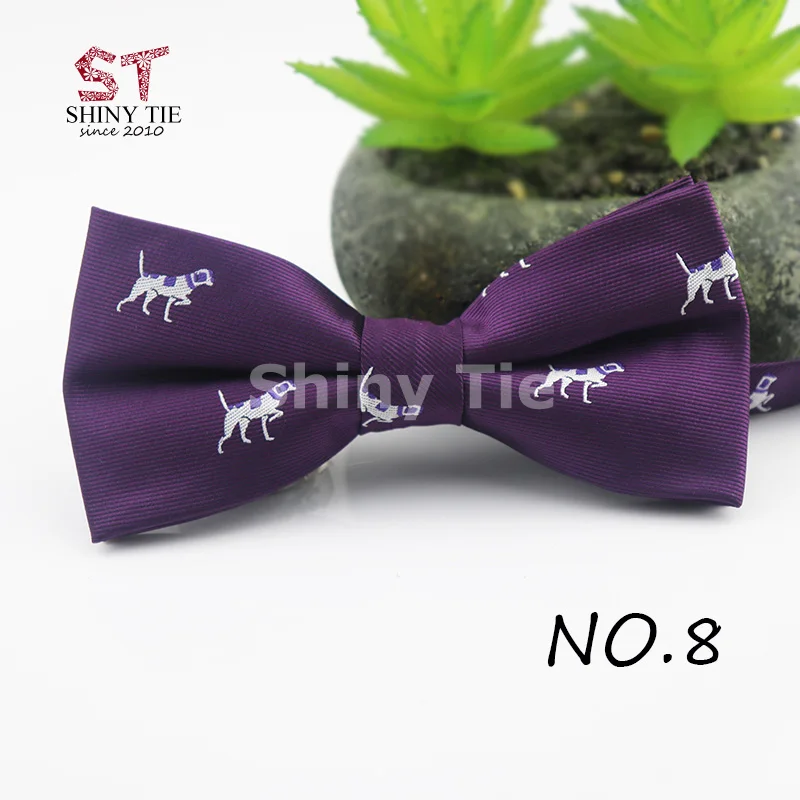 8 Мужские тканые галстуки-бабочки из полиэстера с животными для мужчин, велосипедная машинка, обезьяна, собака, олень, Бабочка, 12*6 см,, аксессуары, свадебные галстуки - Цвет: 8