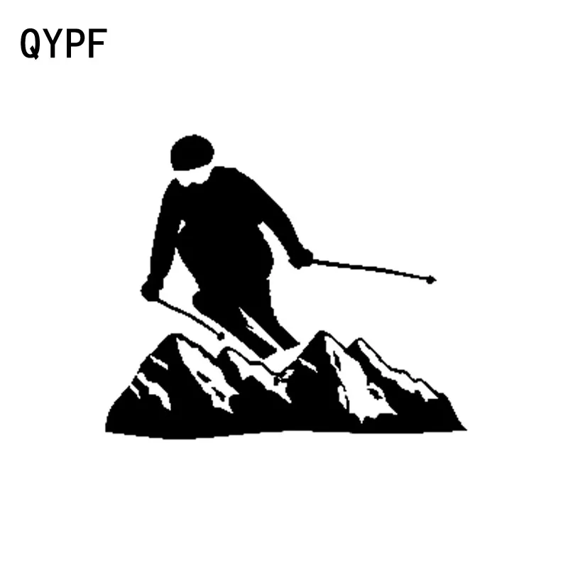 QYPF 14 3 см * 11 7 Необычные горы для катания на лыжах Виниловая наклейка автомобиля