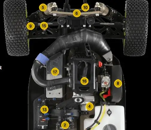 Bartolone Racing Professional трубка ускорения для TLR05001 LOSI 5B Losi 5ive B Buggy (RAW) BRP/выхлопная труба с