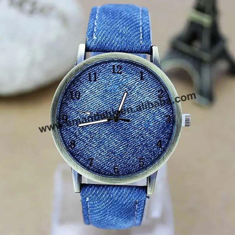 Оптовая продажа Римский дизайн винтажные джинсы часы для мужчин и женщин