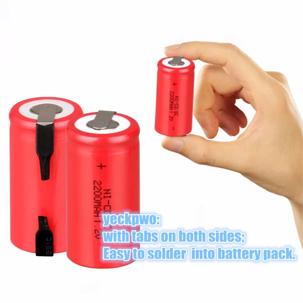 6 шт. SC 2200 мАч 1 2 В аккумулятор NICD аккумуляторные батареи для makita bosch B &amp D Hitachi metabo