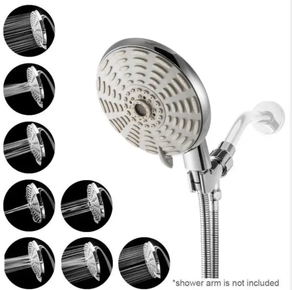 6 &quotExtra Large 8 функция ручной насадки для душа ABS хромированная отделка как верхний