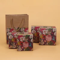 10 pcs kraft paper box party favors gift paper box cake packaging candy cookies cupcake boxes wedding paper bags with handles