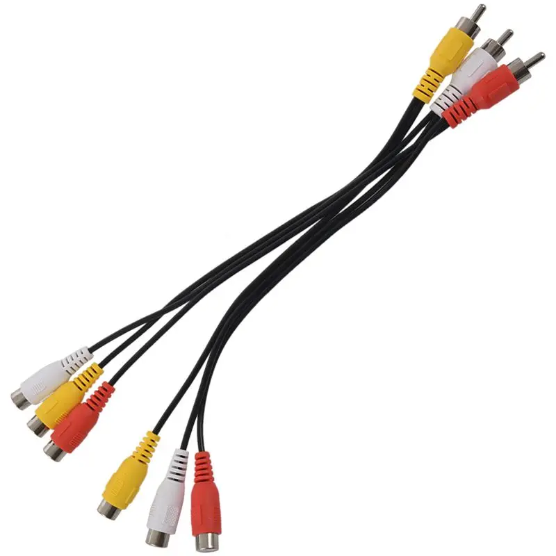 1 шт. 3 RCA папа на 6 Женский сплиттер Розетка аудио видео кабель AV адаптер|Кабели HDMI|