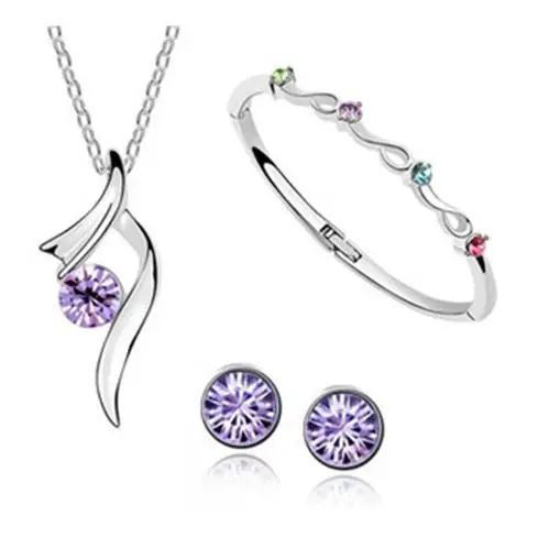 Классические ожерелья и подвески со стразами кристаллами серьги браслет