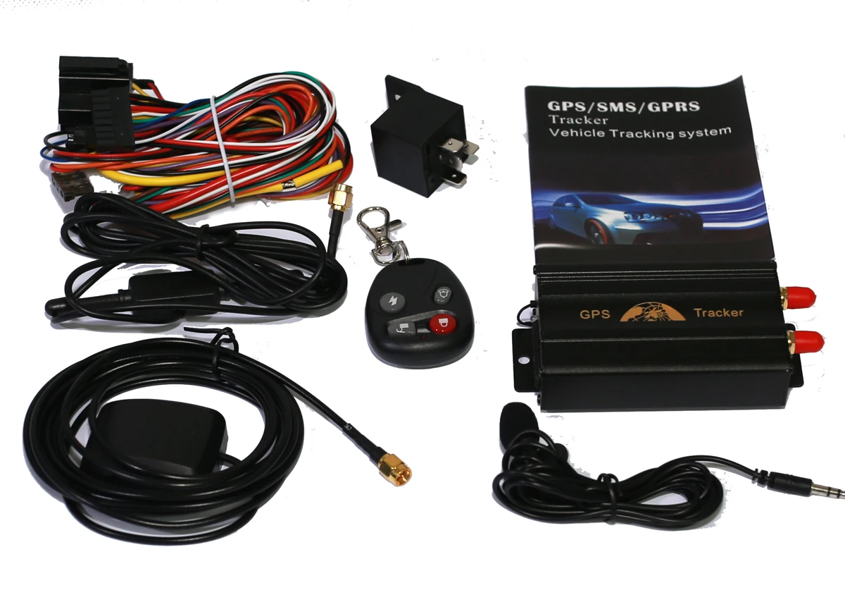Кобан Автомобильные GPS-навигаторы трекер TK103B + quad band dual sim карты Автомобиль SMS GPS GSM