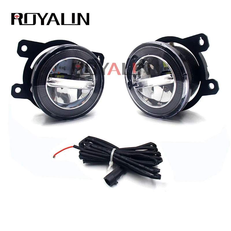 ROYALIN белый светодиод для автомобиля DRL Туман лампа 1800LM 18 Вт Высокий яркий