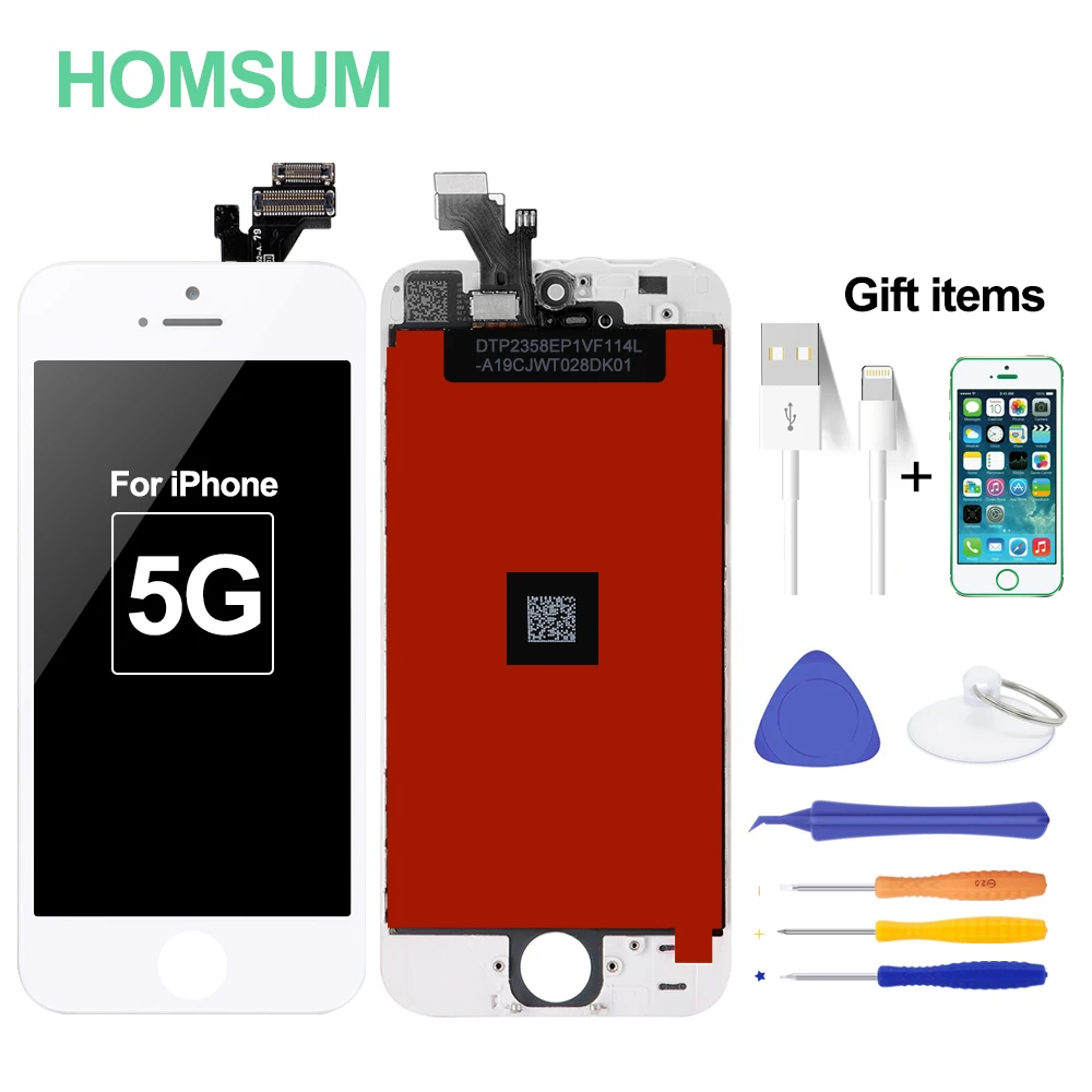 100% Высокое качество для iPhone 5 Экран ЖК дисплей Замена 4 0 дюймов полный комплект