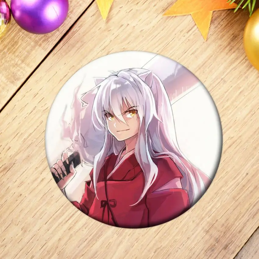 1 шт. аниме Inuyasha значок косплея мультфильм хигураси Kagome Sesshoumaru брошь коллекция