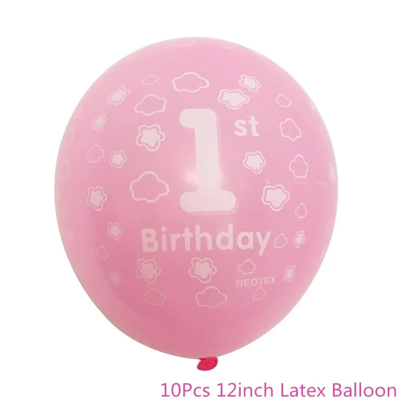 Pink Chicinlife 1 день рождения воздушный шар с днем рождения баннер Baby Shower мальчик девочка первый день рождения украшения Детские сувениры Поставки - Цвет: Pink
