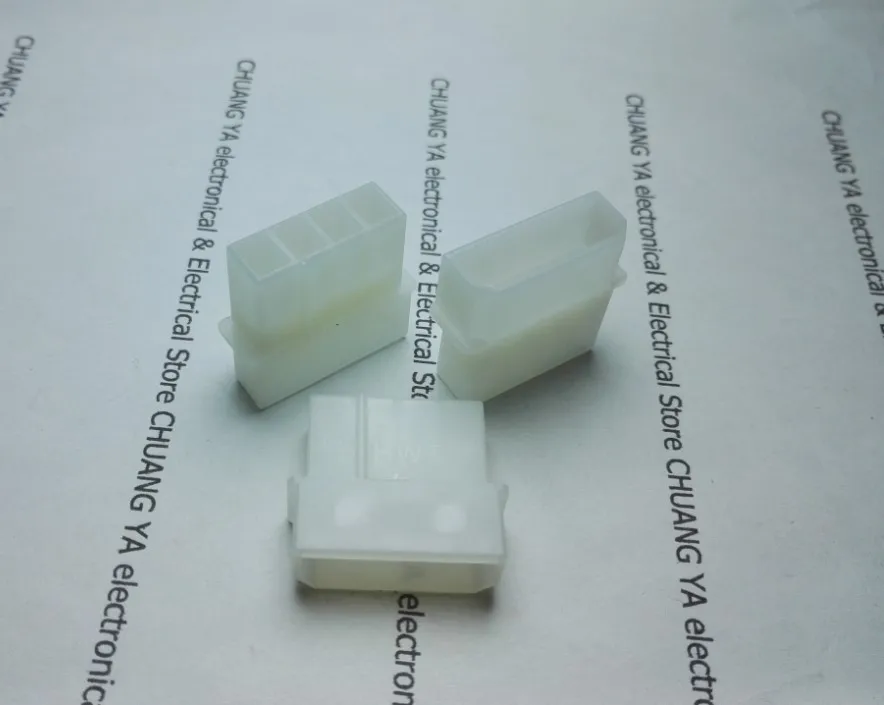 Molex белый большой 4P 4D женский для ПК компьютера ATX IDE разъем питания пластиковый