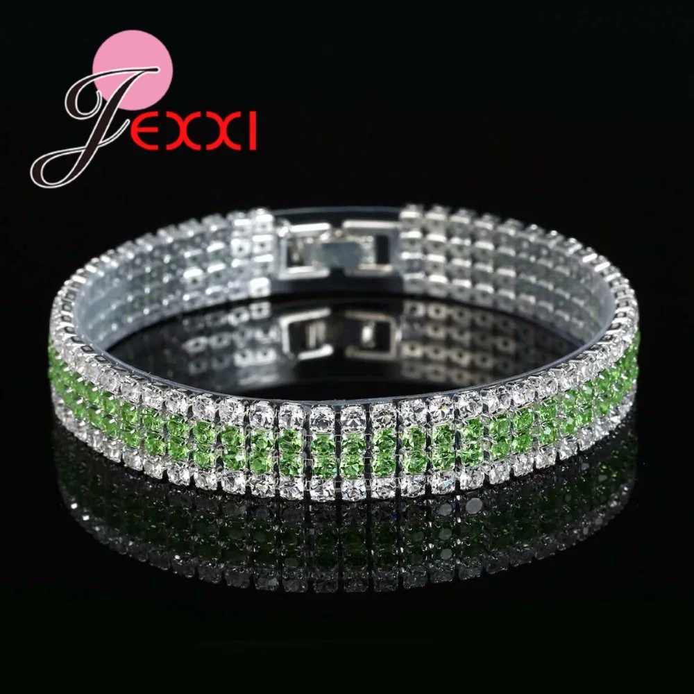 

Fancy Charm Female Wide Soft Bracelet 925 Sterling Silver Clean Cubic Zirconia Jewerly For Wedding Birthday Party
