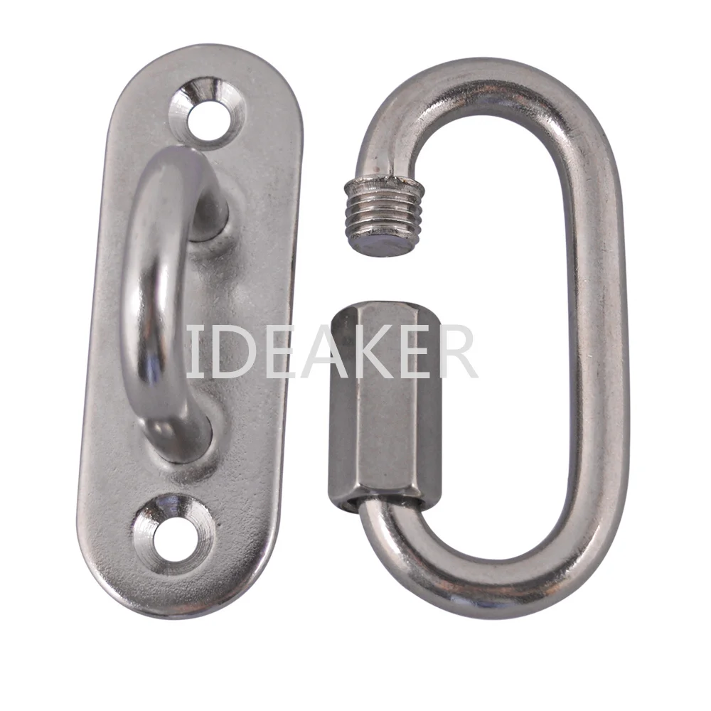 M5 Ceiling Hook Hammock Swing Multi-use & Quick Link Chain Carabiner with Self-tapping Screws for Chair | Инструменты