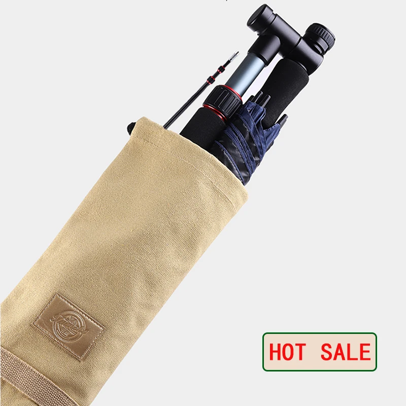 FWBJKKL Fishing Umbrella Storage Bag Canvas Pole Gear Wear-resistant Foldable Waterproof Rod | Спорт и развлечения