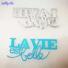 Металлические штампы для скрапбукинга Dolce Vita, буквы алфавита