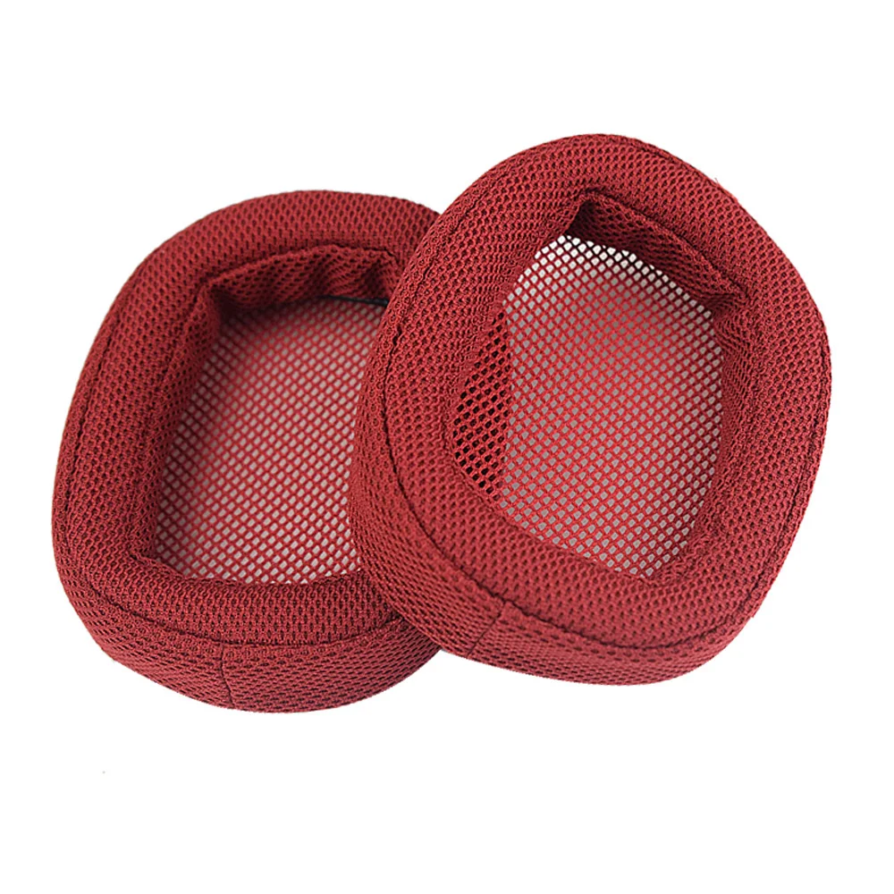 Red gridding Новинка, 1 пара подушечек для наушников, накладные амбушюры, пенопластовые подушечки, покрытие для наушников для logitech G433 G pro, игровые наушники - Цвет: Red gridding