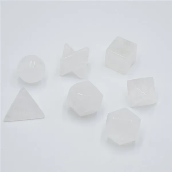white crystal set Натуральный 7 шт белый розовый Quartzs Меркаба звезда камень излечиваюший чакры Кристалл Plantonic Твердые тела набор циркулей украшения дома - Окраска металла: white crystal set