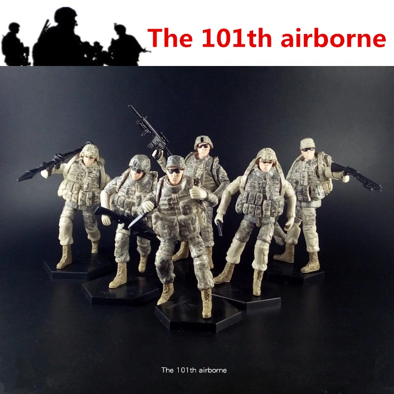 [6 шт./лот] 1:18 101th ВДВ США amry фигурка солдатских суставов подвижные игрушки новая коробка