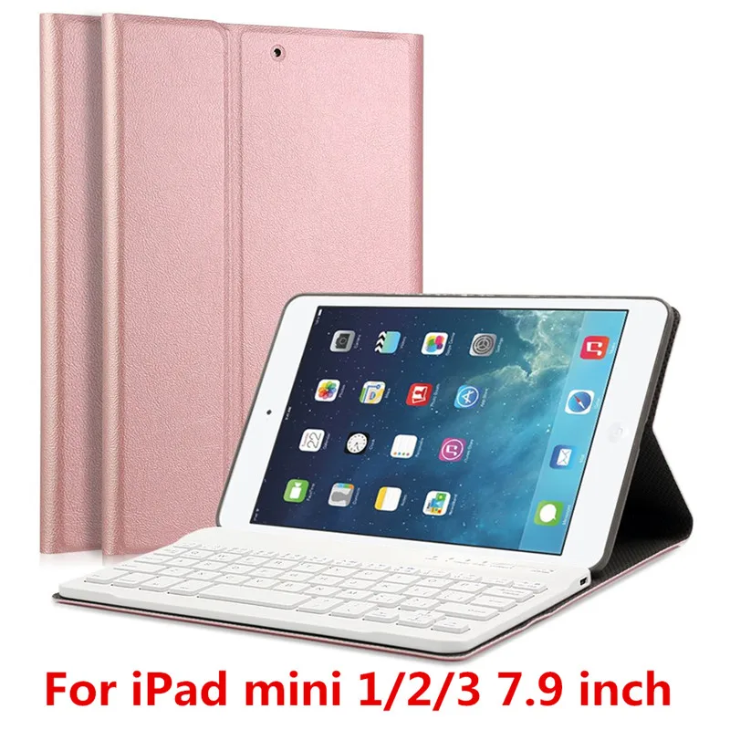 mini-123-rosegold Bluetooth клавиатура чехол для iPad Mini 5 4 3/2/1 Air 1/2 чехол для iPad / 9,7 Pro 10,5 11 дюймов MacBook Air 3 10,5 крышка клавиатуры - Цвет: mini-123-rosegold