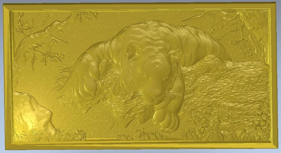 Модель 3D stl для станка с ЧПУ Panno_tiger|3d models|stl model3d |
