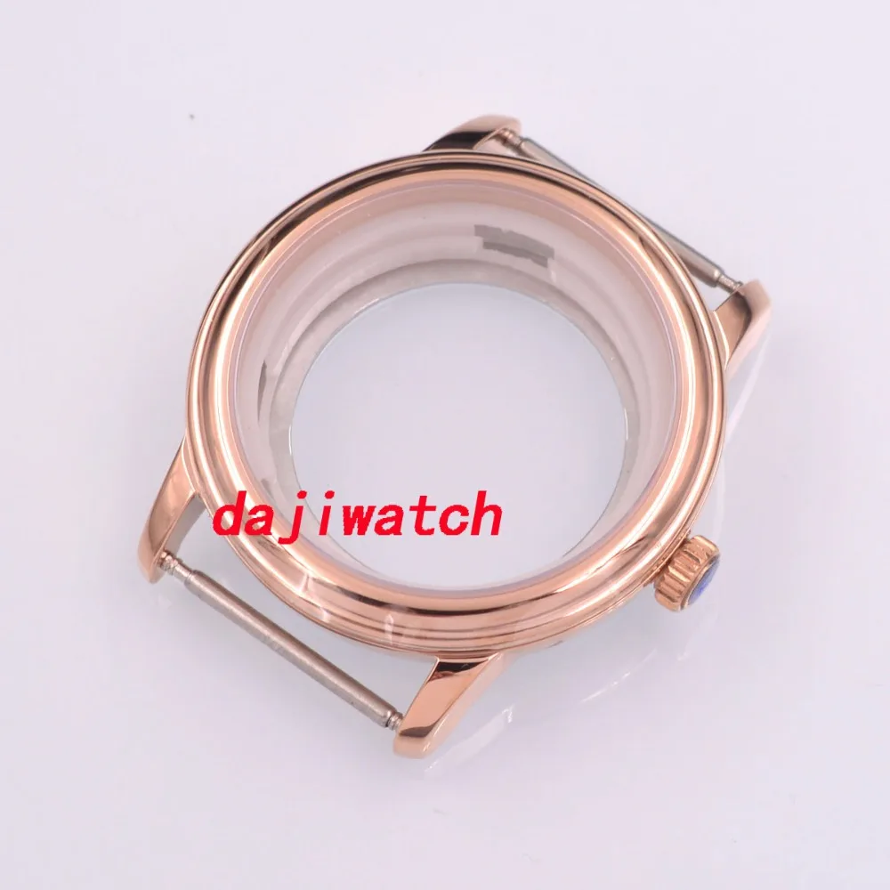 Бренд new41mm однотонные Сталь часы с сапфировым стеклом чехол 2824 2836 Miyota 8205 8215
