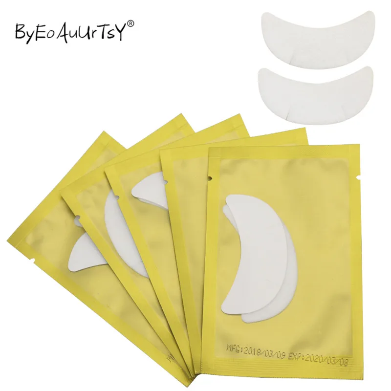 200pairs/lot Eye Paper Patches Eyelash Under Pads Lint Free Lash Tips Gel Extension for Grafted Makeup Stickers | Красота и здоровье