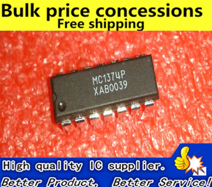 

Free shipping 10pcs/lot MC1374P MC1374 DIP-14 ic