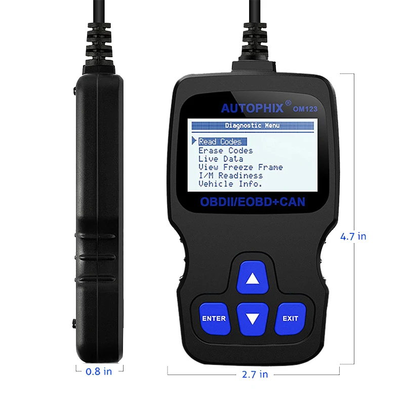 Autophix OM123 OBD 2 Автомобильные сканер автомобиля диагностический инструмент
