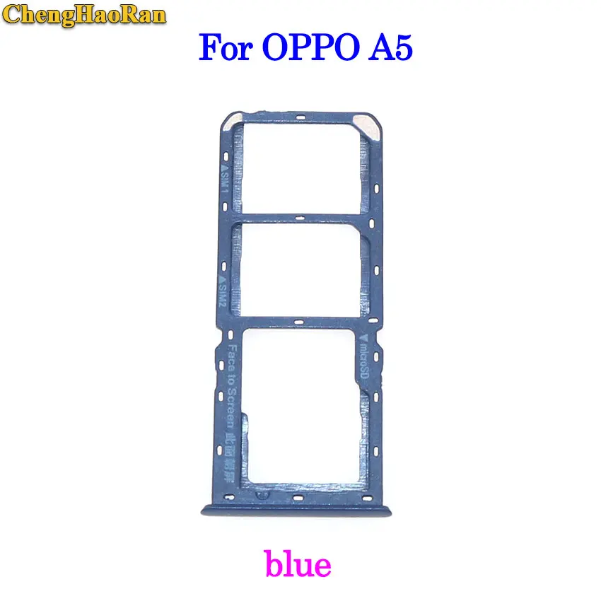 ChengHaoRan высококачественный защитный чехол для OPPO A5 A53 A57 A59 Dual SIM S-D/TF карта адаптер держатель Слот лотка смартфон материнская плата FFC вставка - Цвет: For OPPO A5--Blue