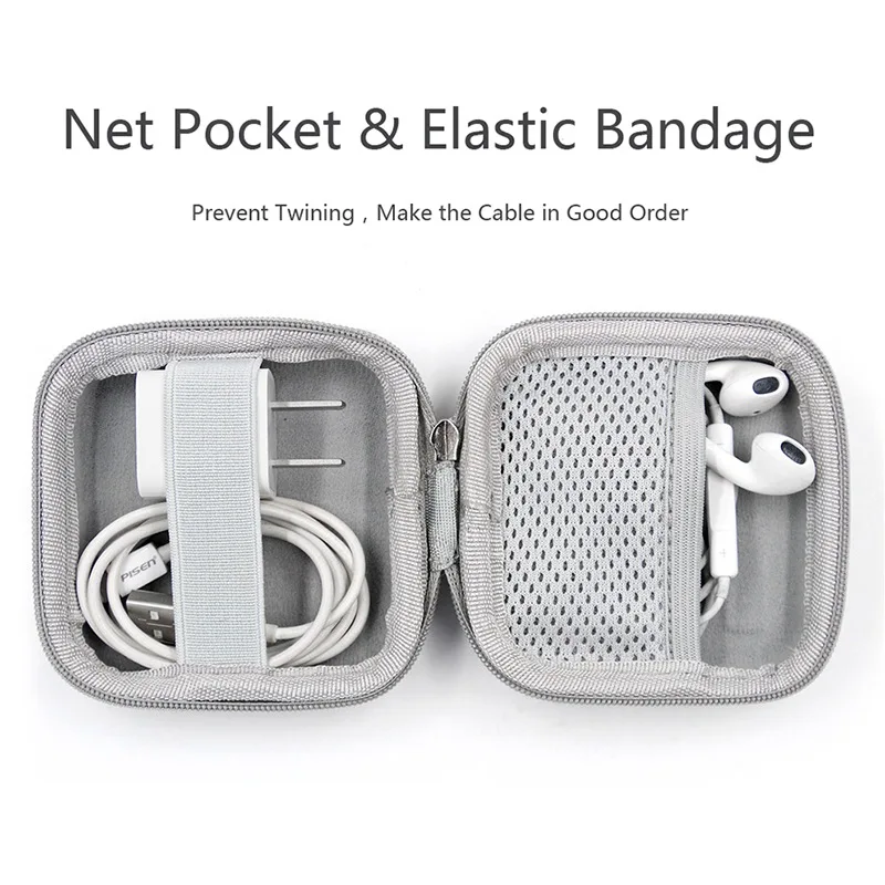 Earphone Accessories Case Bag Headphones Portable Storage Box | Электроника