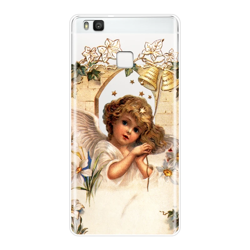 Задняя крышка для Huawei P8 P9 P10 P20 Lite 2017 Ангел Мягкий силиконовый чехол телефона Mini Plus