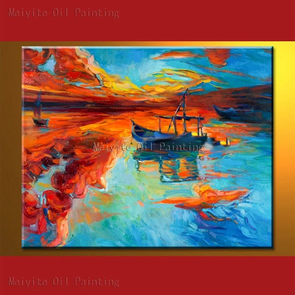 

Newest Hand Made Canvas Wall Picture Beautiful Scenery Landscape Canvas Oil Painting Wall Decor