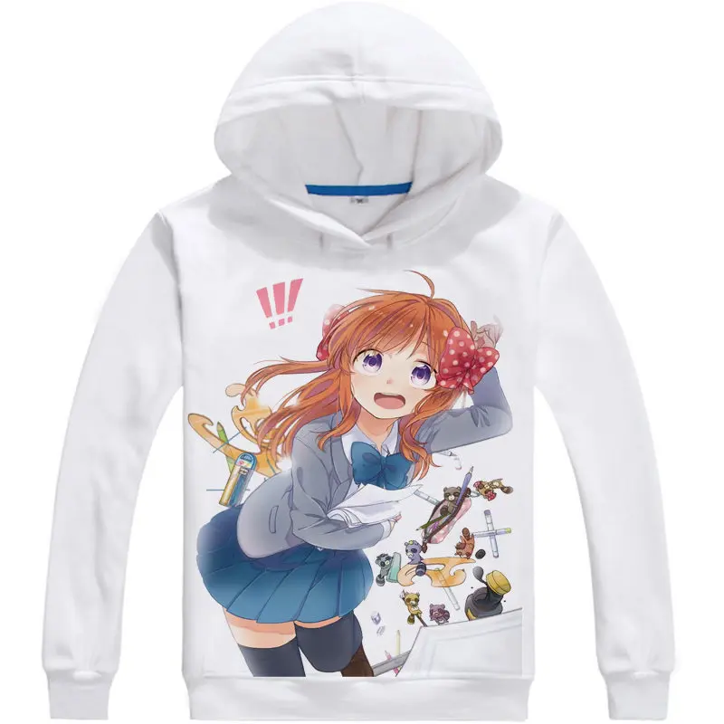Ежемесячная Толстовка для девочек Nozaki kun аниме Chiyo Sakura Косплей белые толстовки