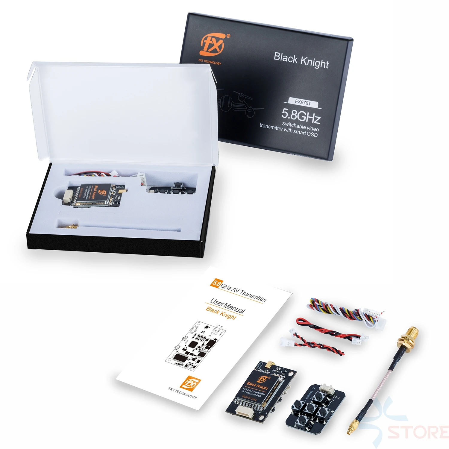 FXT FX878 черный рыцарь FPV видео 5 8 ГГц мини передатчик 40CH VTX с Smart OSD и платой