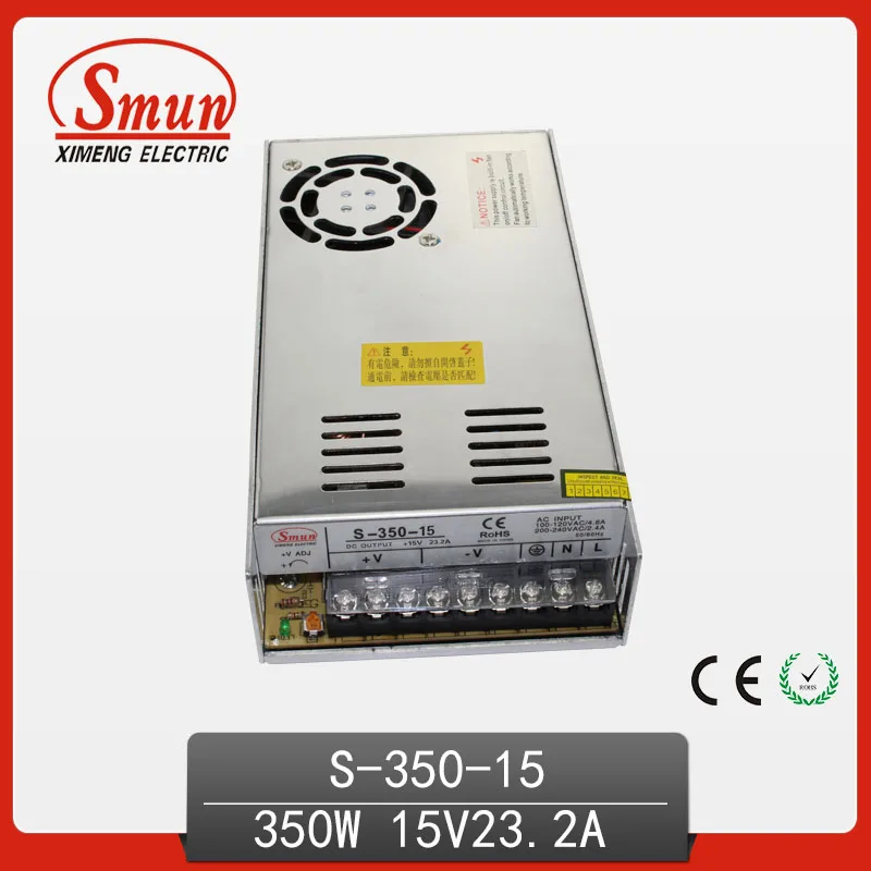 350W 15V 23A Single Output Switching Power Supply 110/220VAC Input Smun AC/DC | Обустройство дома