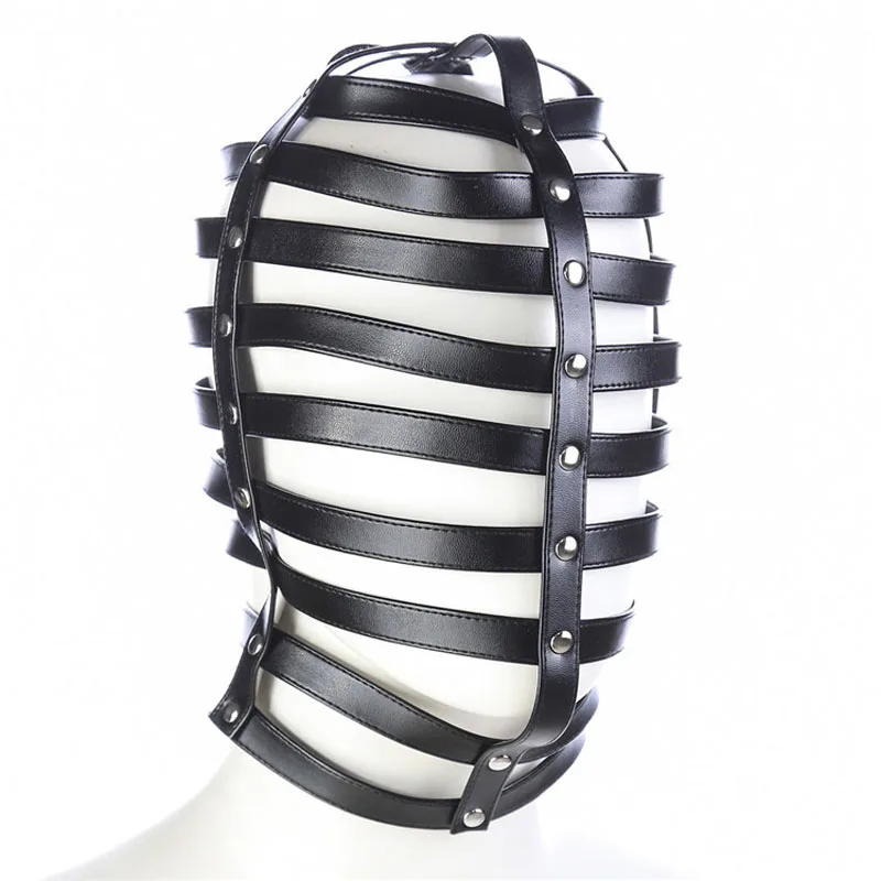 

Hot Sex Product Soft Leather Bondage Hood Headgear Face Mask Eyepatch Dog Slave Adult BDSM Bed Games Sex Flirting Toy 2 Color