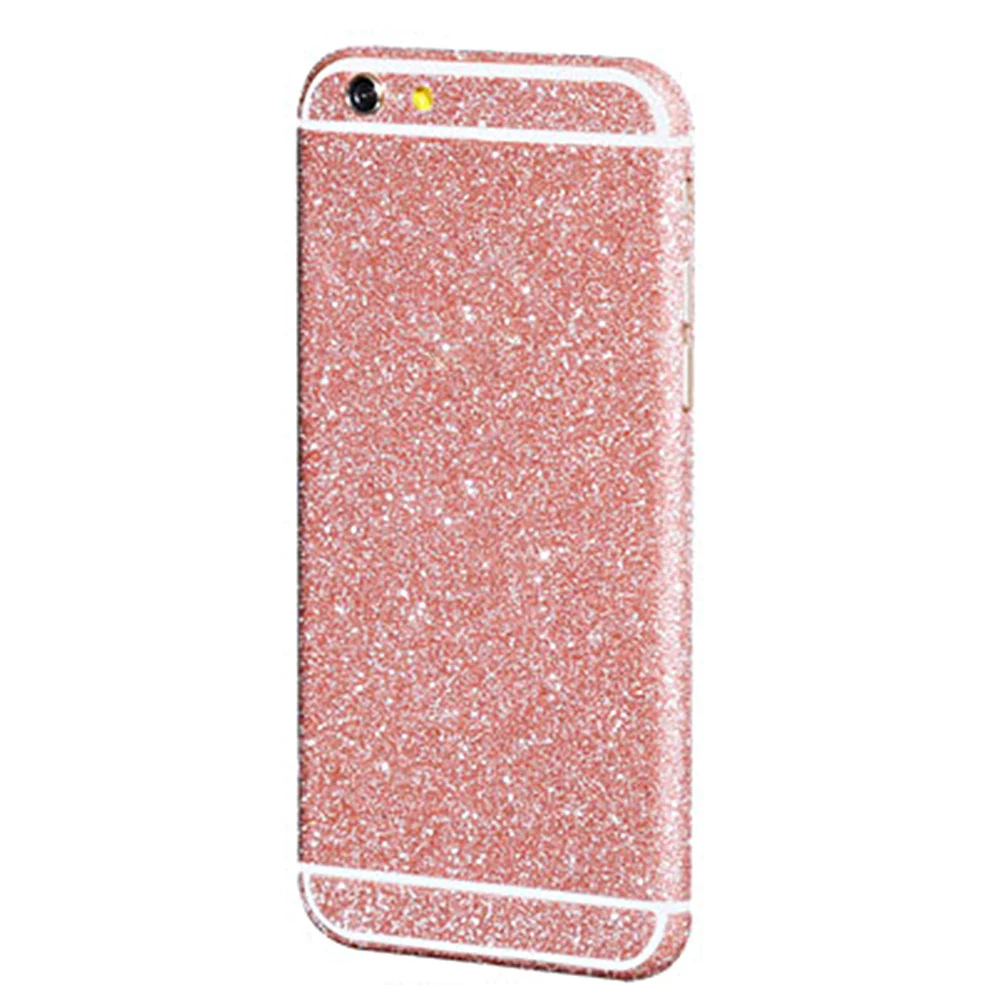 Light pink 4,7 дюймов блестящая виниловая блестящая кристальная Алмазная пленка для всего тела Передняя и задняя пленка наклейка для iPhone 6/6 S - Цвет: Light pink
