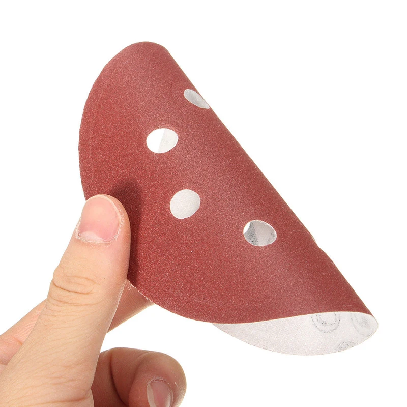 

DSHA -100Pcs 5in Sander Disc 60/80/100/120/240 Grit Sandpaper Sheet Hook Loop Sanding Disc Sanding Disk for Sandpaper Grinding