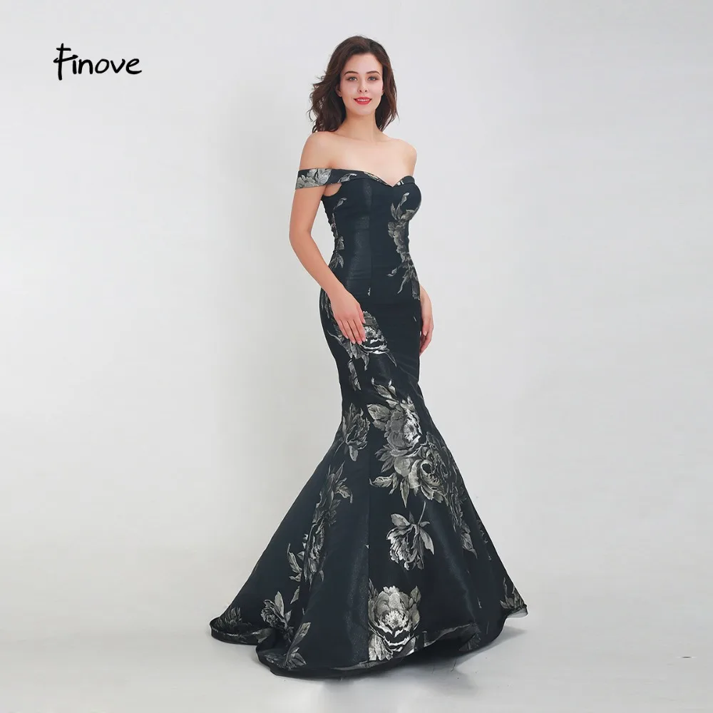Женское платье для выпускного Finove Длинное Элегантное с простым цветочным