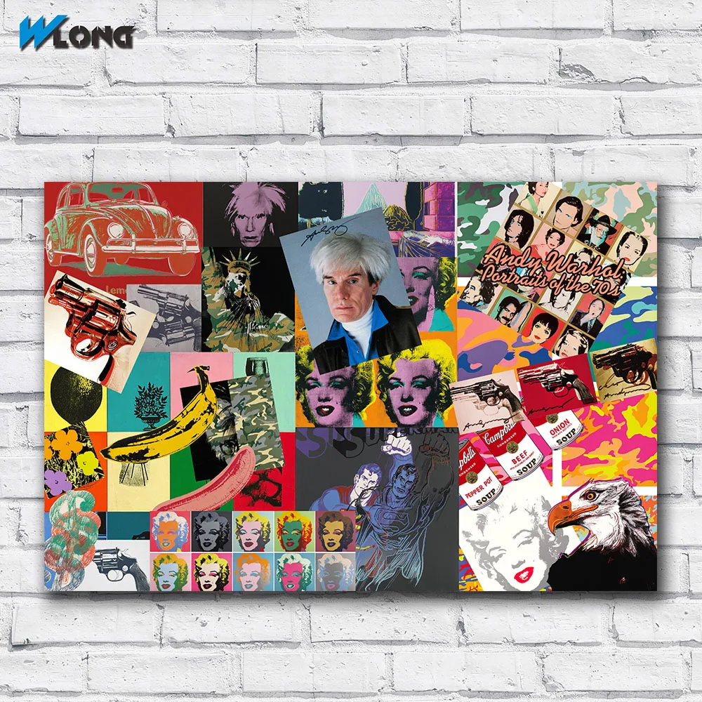 Большая печать andy warhol портфолио произведений искусства на стену картина