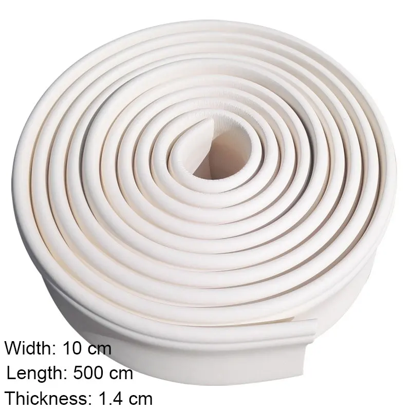 10cm x 500 cm White 3D настенные декоративные полосы анти-столкновения линии талии стены стикеры пенопластовая доска детская комната спальня ТВ задний план Краш pad Декор - Цвет: 10cm x 500 cm White