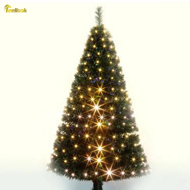 Teellook 1 8 м/180 см шифрование зеленый полный порошок Свет волокно Рождественская