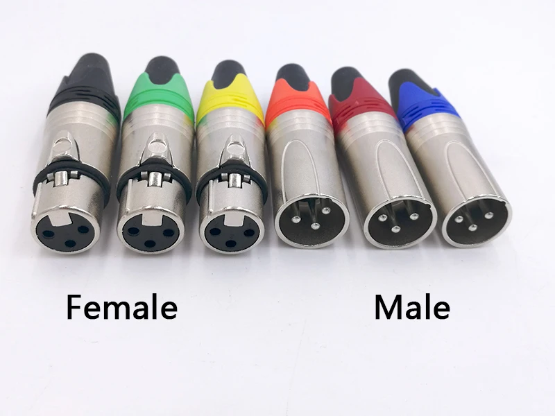Xlr разъем аудио разъем микрофон штекер 3pin динамик разъем мужской и женский цвет mic разъем